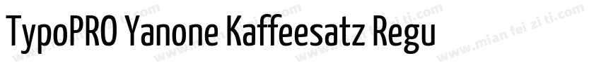 TypoPRO Yanone Kaffeesatz Regular字体转换